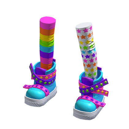 Kidcore Legwarmers Neon Rainbow thumbnail