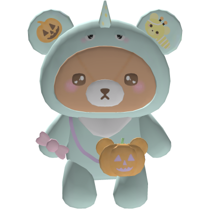 . ‿♡ cute halloween monster rilakkuma plushie cyan
