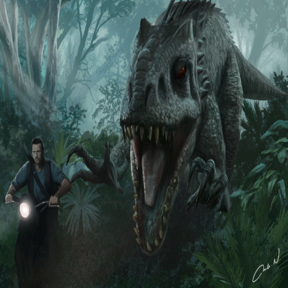Jurassic World I-rex Painting Roblox decal
