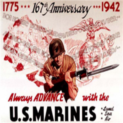 WWII "U.S. Marines" Poster Roblox decal