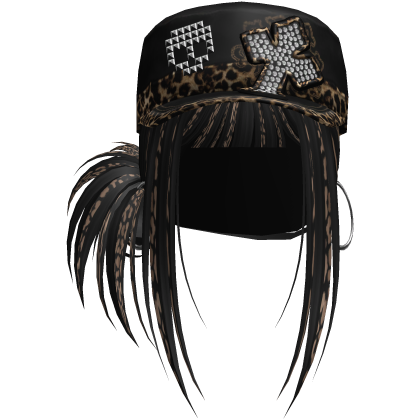 Gyaru Hair w/ Cap & Earrings