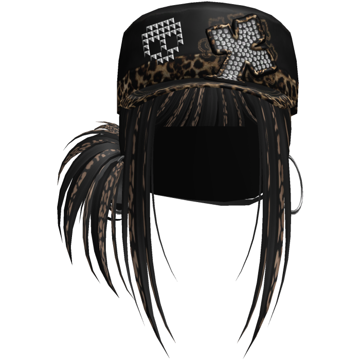 Gyaru Hair w/ Cap & Earrings