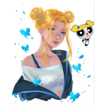 BUBBLES,BUTTERCUP AND BLOSSOM FROM THE POWERPUFF G