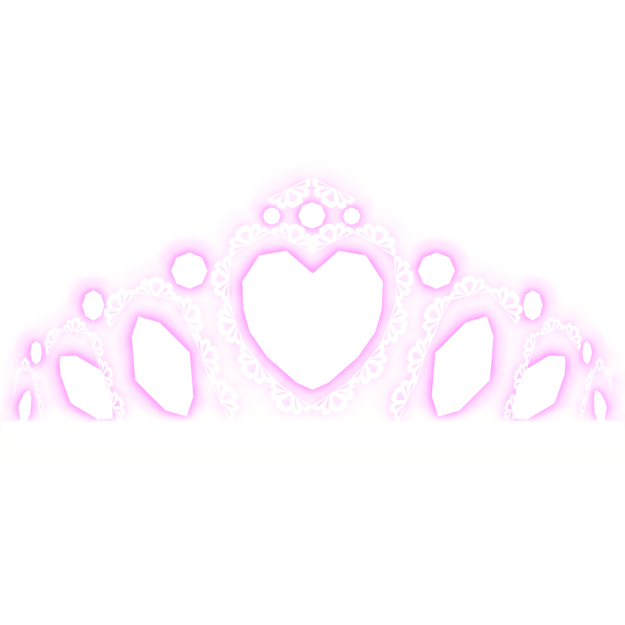 GLOWING Emissive Cute Princess Lace Crown Tiara OG