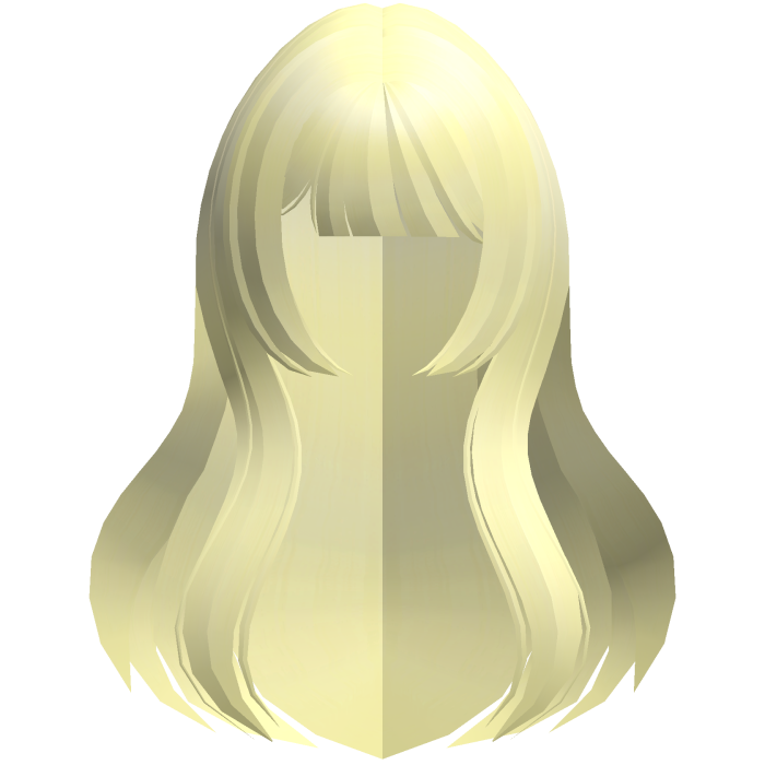 long straight hime anime hair yellow