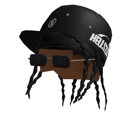 Black Cap w/ Braids Roblox item