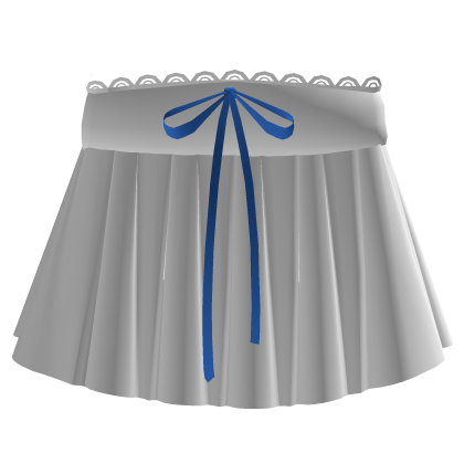 white cute anime dress with blue lace on pandora Roblox item