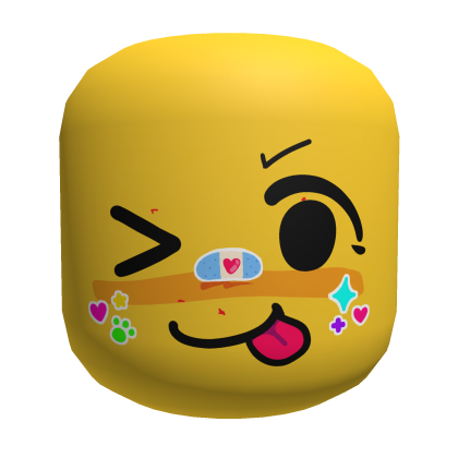 Silly Noob Face w/stickers Roblox item