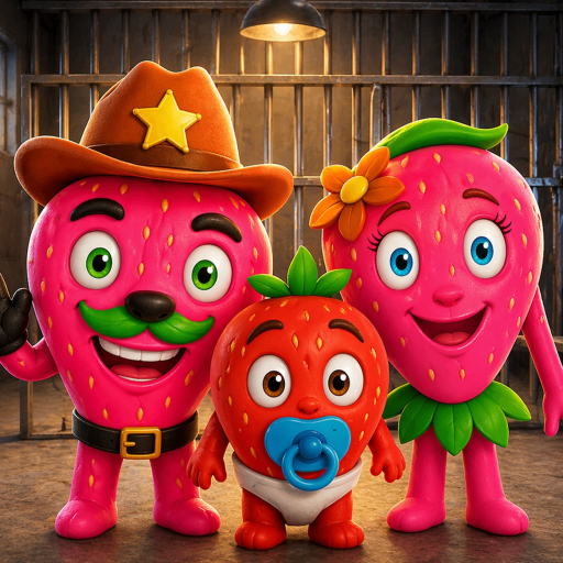 STRAWBERRY POLICE FAMILY PRISON RUN ESCAPE! Obby
