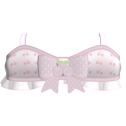 ♡ cute pink cherry ruffled top shirt