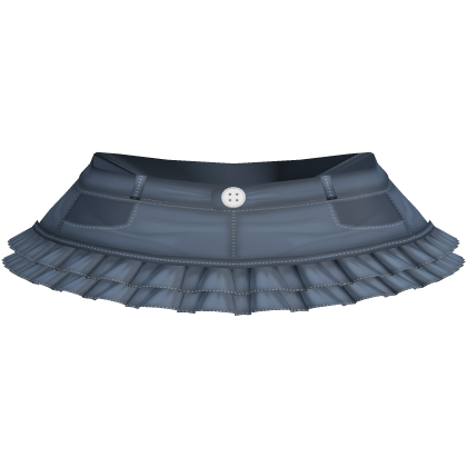 short denim cutie mini skirt w ruffles 