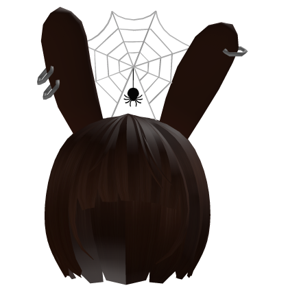 Cabelo curto marrom teia de aranha bunny fofa girl Roblox item