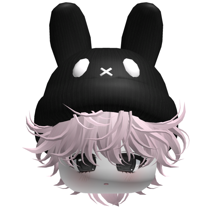 Moe Messy Boy Hair W/ Bunny Hat Pink V2