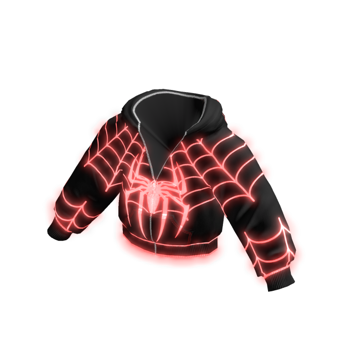 Glow Spider Hoodie Red