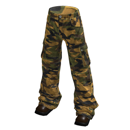 Camo Cargo Pants (Brown)