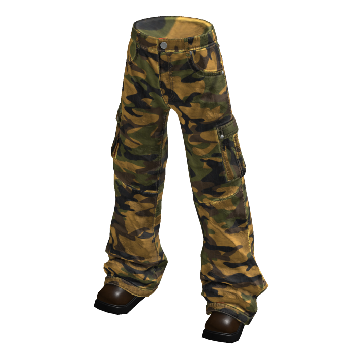 Camo Cargo Pants (Brown)