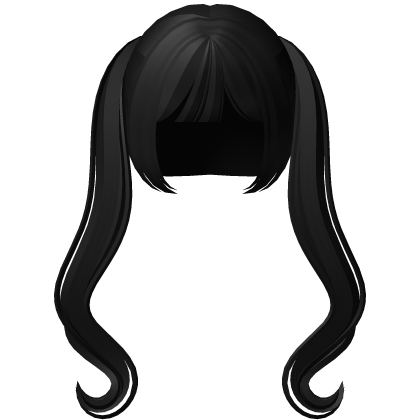 sweetest princess pigtails in black Roblox item