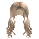 Curly Low Pigtails in Blonde