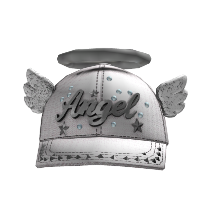 white winged angel halo cap
