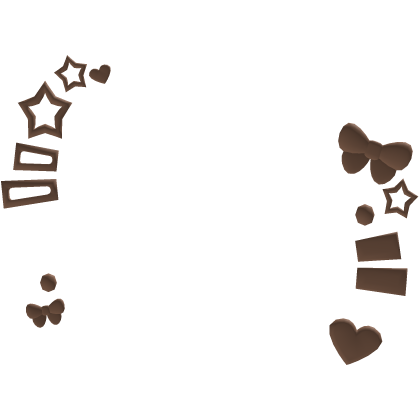 cute kawaii pastel brown confetti face filter Roblox item