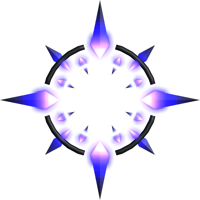 Emissive Blue and White Glowing Neon Angel Halo