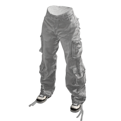 White Urban Baggy Cargos