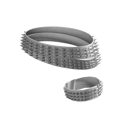 White Spiked Belt w Leg Loop thumbnail