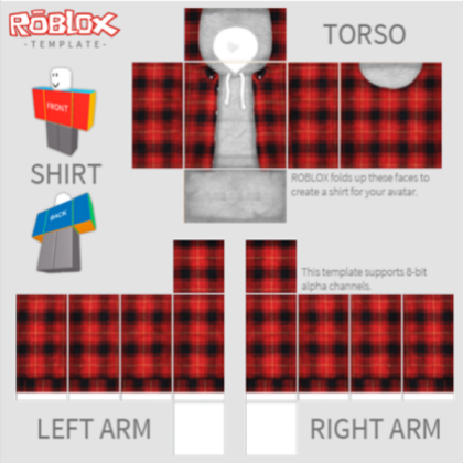 Red Checkerd Hoodie Roblox decal