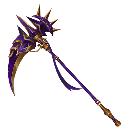Purple and Gold Guardian Scythe