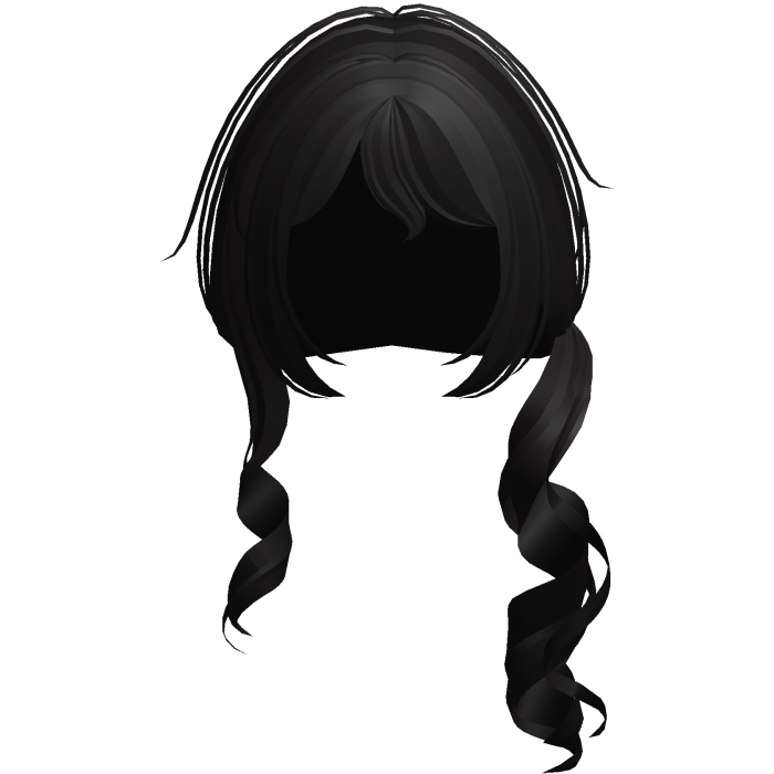 black spiral cutesy shoujo low side ponytail