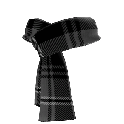 Black Plaid Scarf