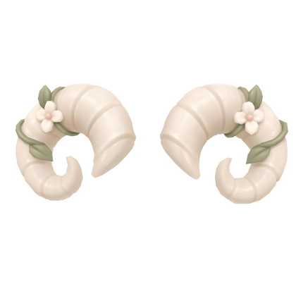 floral ram horn
