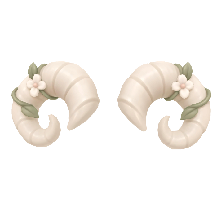 floral ram horn
