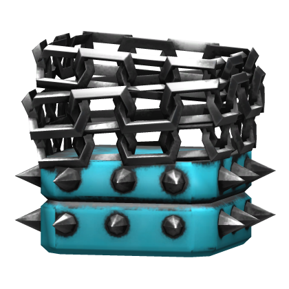 Grunge Chain Arm Band Teal Blue - Left Arm [1.0]