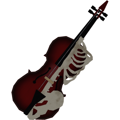 Emo Moe Gothic Skeleton Violin Red