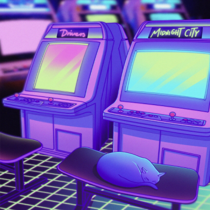 Aesthetic Midnight City Arcade Roblox decal