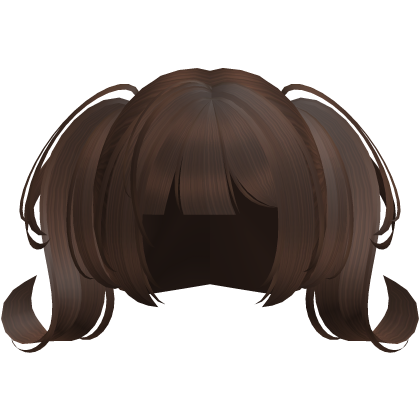 Brown Swirled Messy Pigtails