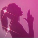 In pink