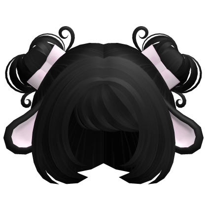 kawaii cutesy bunny ears hairstyle in black