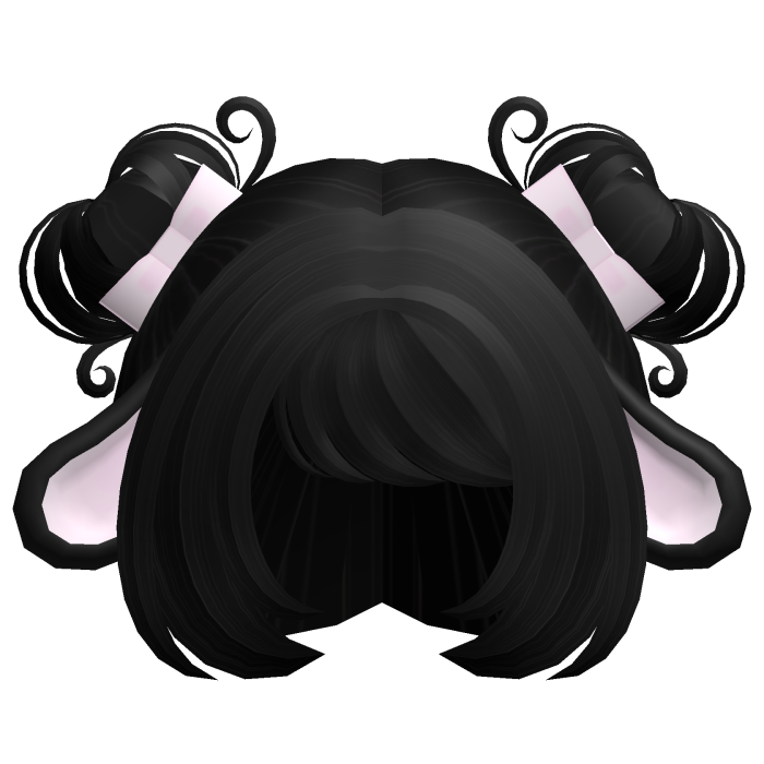 kawaii cutesy bunny ears hairstyle in black