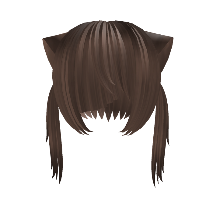 🖤꒱ brown kitty razor bangs messy vampire pigtails