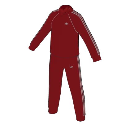 adidas Toon White on Red SST Track Suit Roblox Item Rolimon s