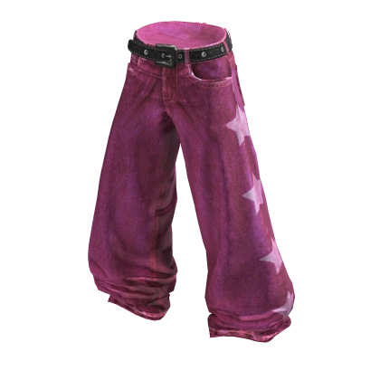 💗Y2K VINTAGE STAR JEANS_ PINK | Roblox Item - Rolimon's