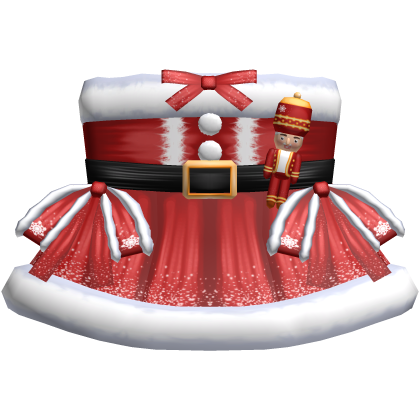 Cute Christmas Santa Nutcracker Dress in Red