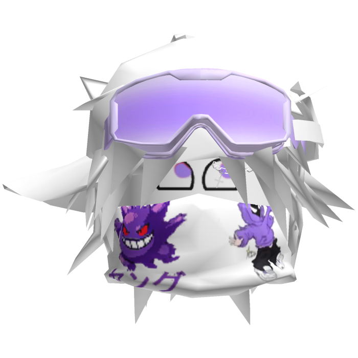 Dashie Gengar cute Y2K Side Goggles Purple White