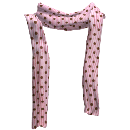 ♡ harajuku pink choco polka dot long scarf 1.0 