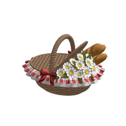 Cottage Picnic Basket Red Light Brown