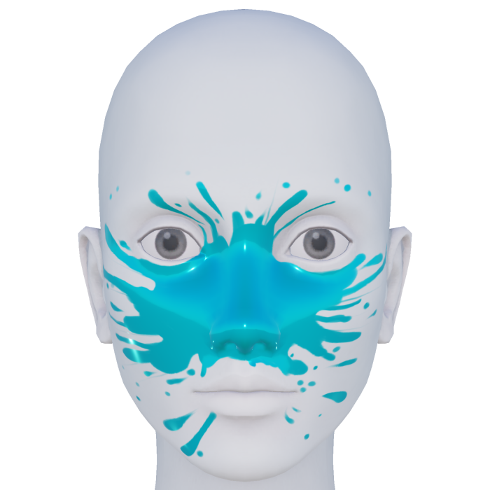 Blue Paint Face