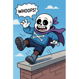 ragdoll simulator but you're CROSSBONES from BtP icon