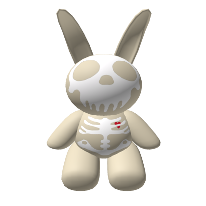 Giant Skeleton Bunny Backpack Beige